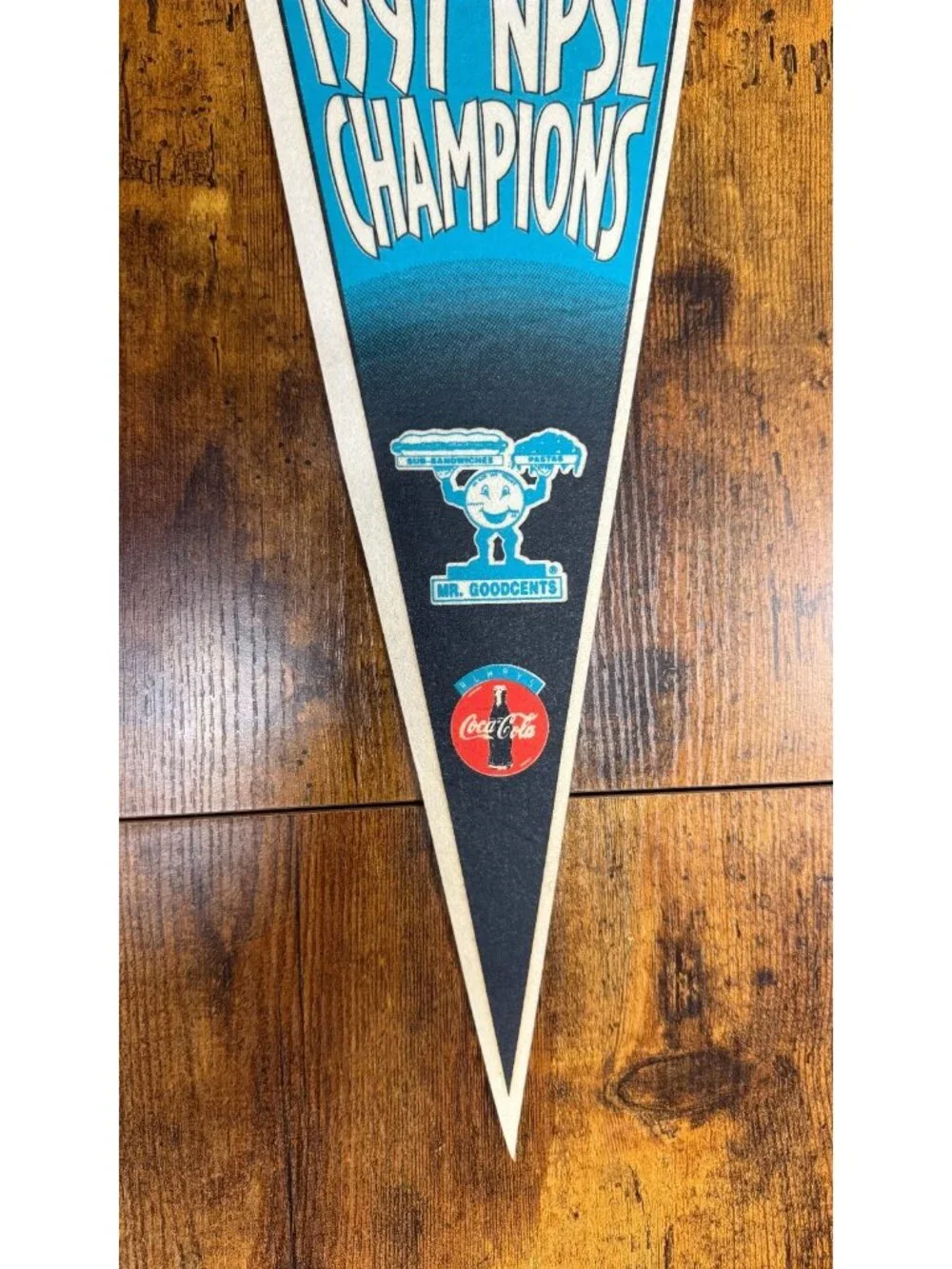 Vintage 1997 NPSL Champions Kansas City Attack pennant